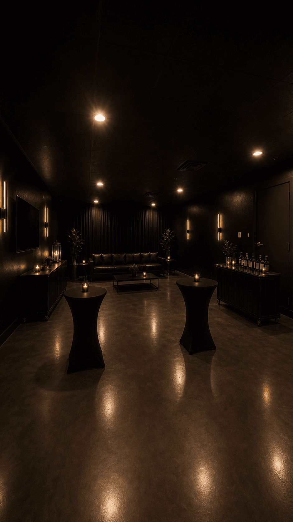 The Luxor Lounge furnished with cocktail tables and seating